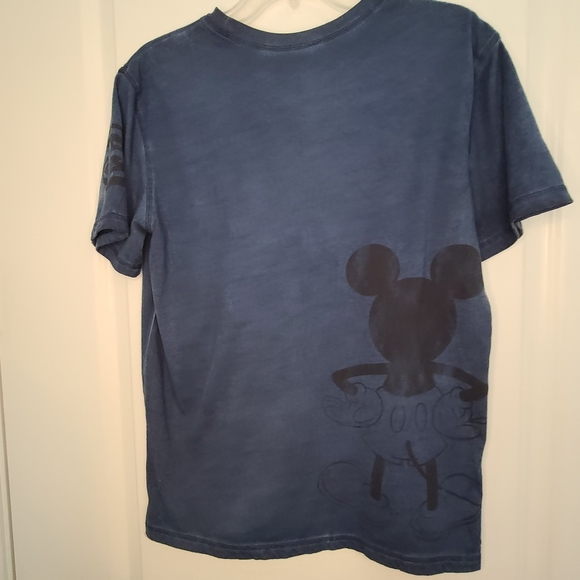 Disney Mickey Mouse Shirt Distressed Vintage Look Blue Size Small - Picture 4 of 8